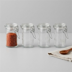 Krydderiglas med patentlåg - Sæt med 4 stk.