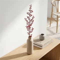 Kunstig Bærgren med røde bær, 70 cm