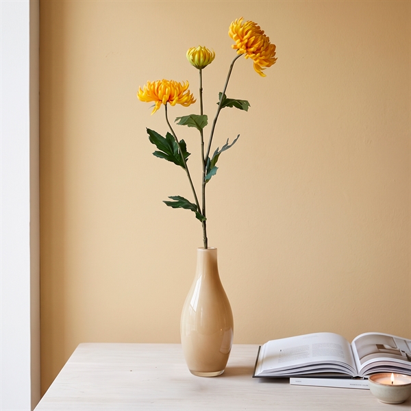 Kunstig Blomst - Chrysanthemum, 60 cm. Gul