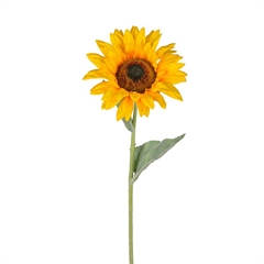 Kunstig blomst på stilk - Solsikke, 70 cm