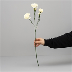 Kunstig Blomst - Nellike, 65 cm. HVID