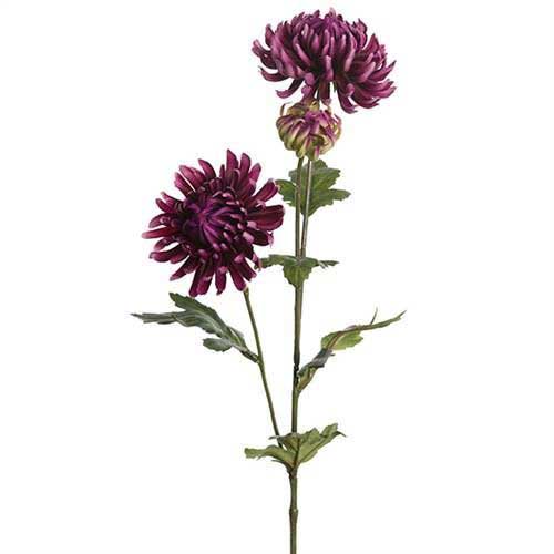 Kunstig Blomst - Chrysanthemum, 60 cm. LILLA