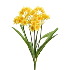 Kunstig Blomst - Buket med gule Narcissus, 43 cm