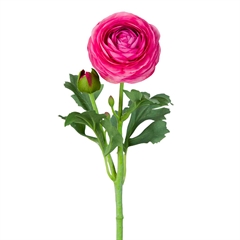 Kunstig Blomst - Ranunkel, 50 cm. PINK
