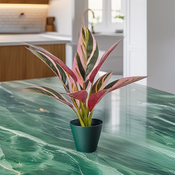 Kunstig Plante - Cordyline, Grøn/Rød, 38 cm