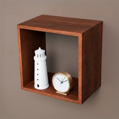 Lake Vægkasse i Egetræ - Kvadratisk, Mocha