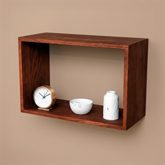 Lake Vægkasse i Egetræ - Rektangulær, Mocha