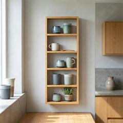Kophylde med 5 hylder - lavet i ren egetræ