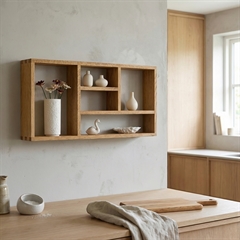 LAKE SeeMe sættekasse i egetræ med fingersamlinger