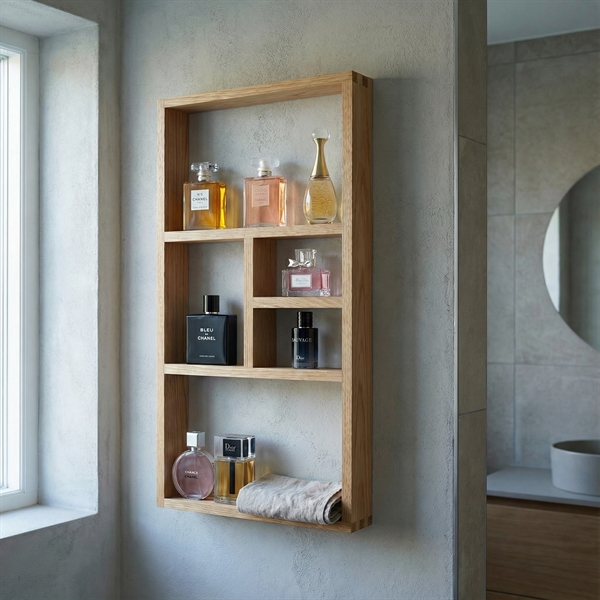 Lake Sættekasse i Egetræ - Parfumehylde