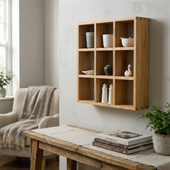 Kophylde med fingersamlinger og 9 rum - Egetræ