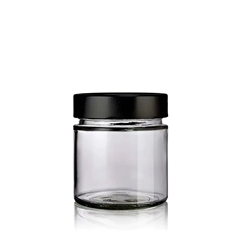 Little Pots Muscadin glaskrukke med sort låg - 212 ml.