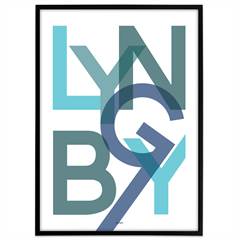 Plakat - Lyngby, blå