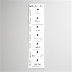 Como Madplan til vægophæng, Hvid