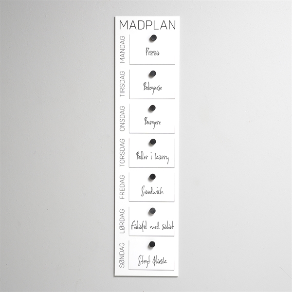 Como Madplan til vægophæng, Hvid