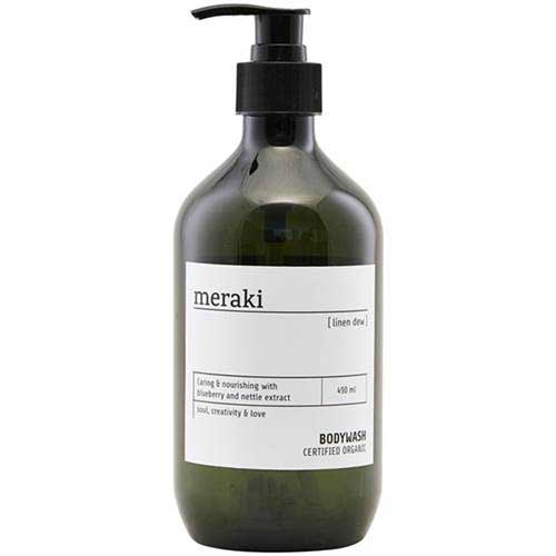 Meraki Bodywash - Linen Dew, 490 ml.