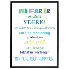 Plakat - "min far er"  - Colors