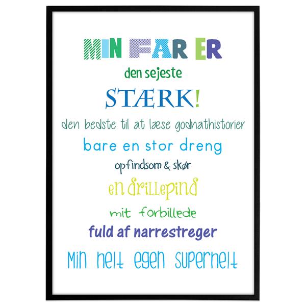 Plakat - "min far er"  - Colors