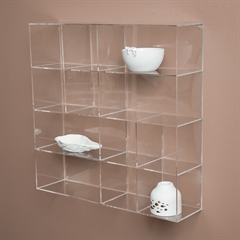 Modena Sættekasse i klar akryl - XL 12 rum