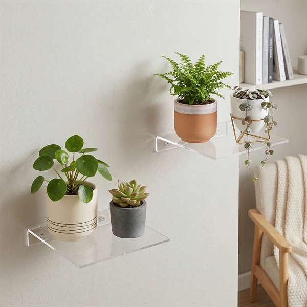 Modena akryl minihylder - Brede - Sæt med 2 stk - 14x14 cm.