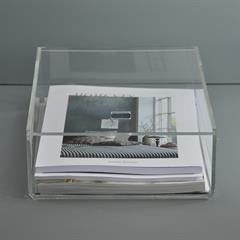 akrylkasse til kontoret med låg, a4 opbevaring