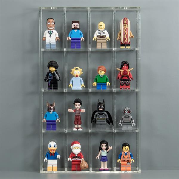 Displaykasse til legofigurer i klar akryl