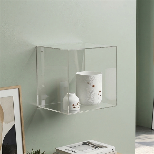 Modena Displaykasse 25x25 cm. i akryl til vægophæng - Kvadratisk