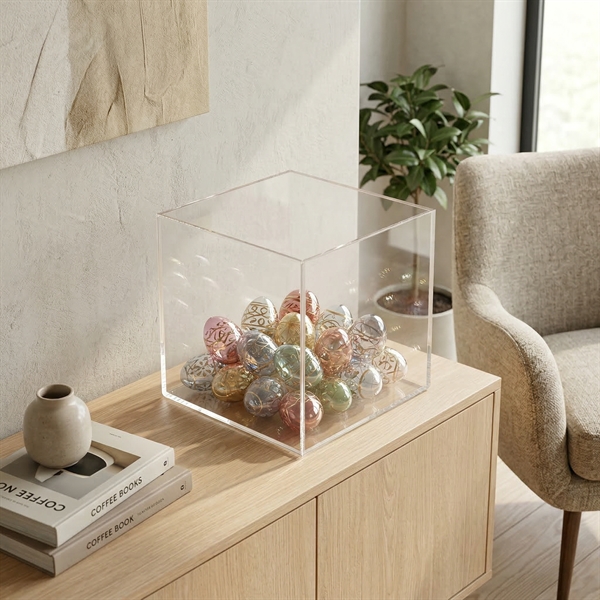 Modena kasse i akryl 20x20cm - XL, Kvadratisk 