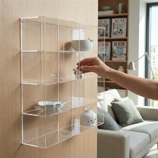 Modena Sættekasse i klar akryl - XL 12 rum