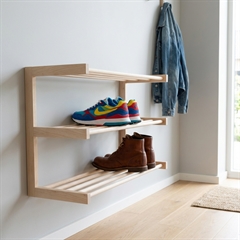 NAW Hilda Skoreol til vægophæng i Birketræ - 3 Hylder