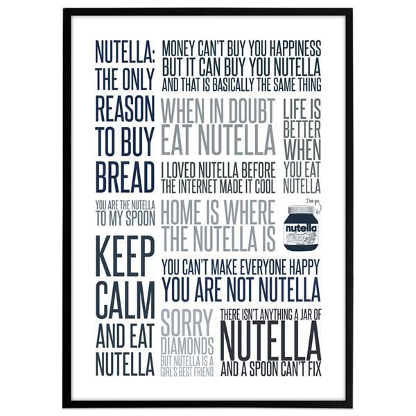 Plakat - Citatcollage - Nutella, colors