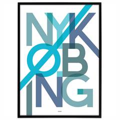 Plakat - Nykøbing, blå