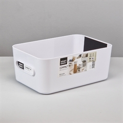 Kasse i hvid plast til opbevaring i køleskabet, medium 