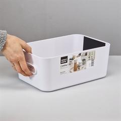 Smartstore køleskabskasse i hvid plast, medium