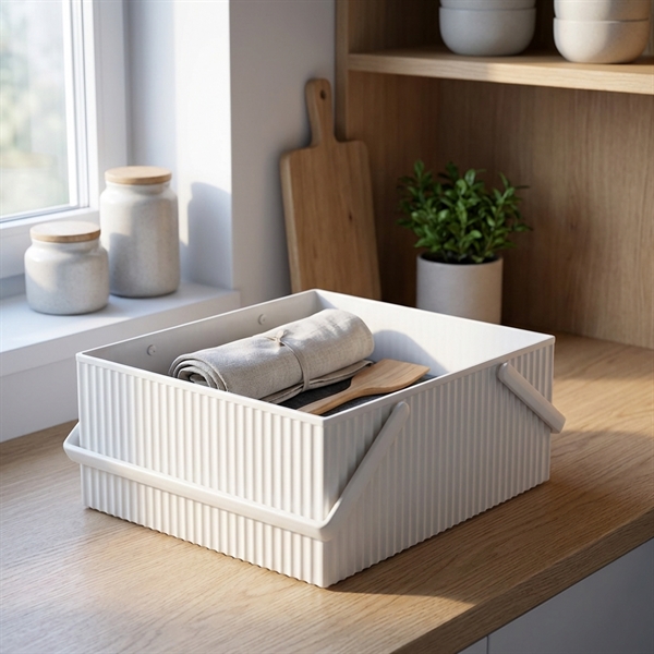 Omnioffre opbevaringskasse - str. LARGE, Hvid