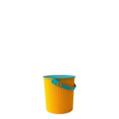 Omnioutil Plastikspand 0,7 liter - Orange med turkis låg