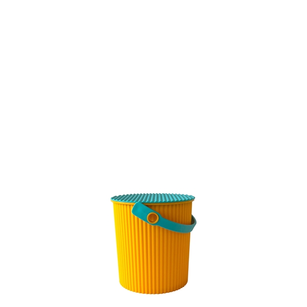 Omnioutil Plastikspand 0,7 liter - Orange med turkis låg