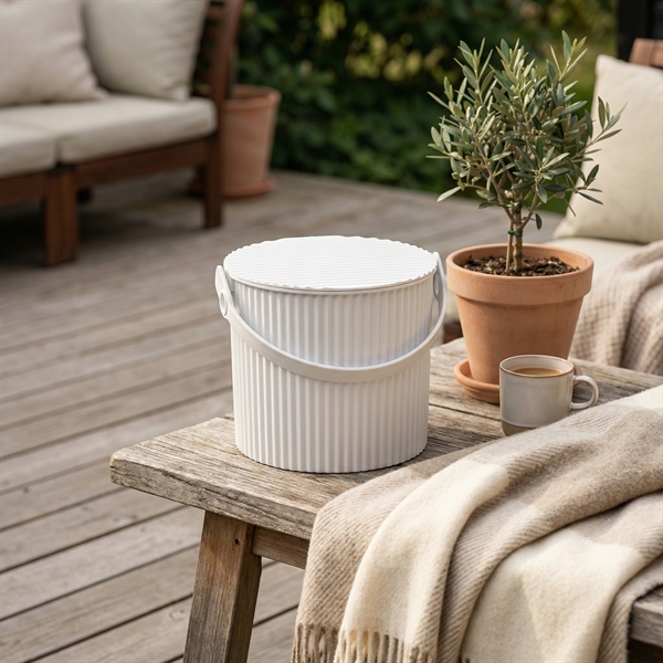 Omnioutil Plastikspand - Hvid. Mini 4 liter