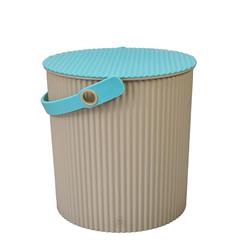 Omnioutil Plastikspand - Beige m. mint låg 10 liter