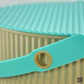 Omnioutil plastikspand Beige/mint closeup