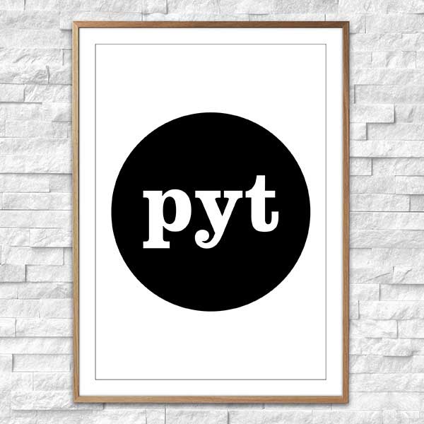 - Pyt, sort/hvid. Køb online