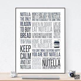 citatplakat der handler om nutella