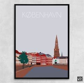 plakat med motiv fra København