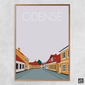 Plakat med illustration af Odense