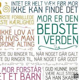 Plakat til mor, morsdagsgave i flotte farver