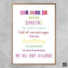 Plakat - Min mor er - Colors