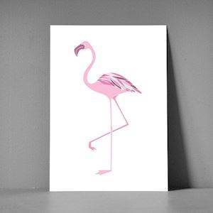 Postkort XL - Flamingo
