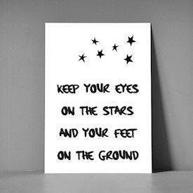 Postkort XL - Keep your eyes on the stars