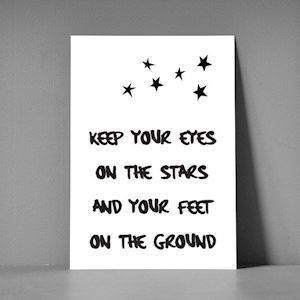 Postkort XL - Keep your eyes on the stars