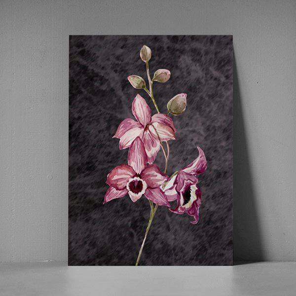 xl postkort - pink flower